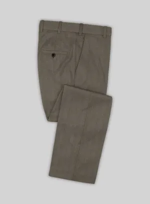 Brown Herringbone Pants
