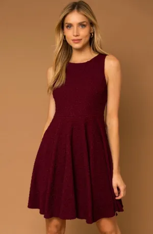 Burgundy Fit n Flare