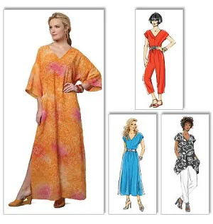 Butterick Pattern B5652 Misses' Top, Dress, Caftan, Jumpsuit and Pants
