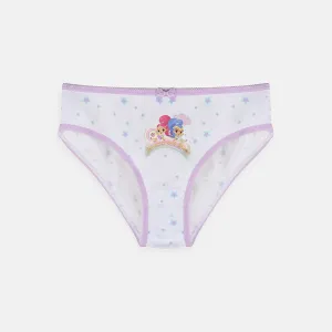 CA Shimmer Shine White Panties 8619