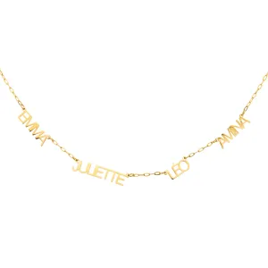 Capital Letter Multi-Names Necklace