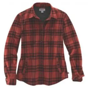 Carhartt&#x20;104518&#x20;Women&#x2019;s&#x20;Hamilton&#x20;Plaid&#x20;Flannel&#x20;Jacket&#x20;-&#x20;Redwood&#x20;