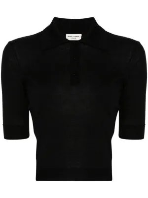 CASSANDRE-EMBROIDERY POLO TOP