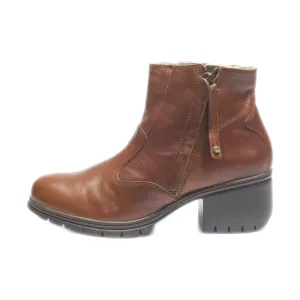 Cat Ankle Boots Leather Brown Colour For Women