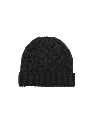 Charlie Cable Knit Hat - Hunter Green