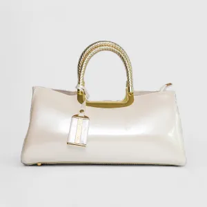 Chokore Luxe Glossy Handbag (White)