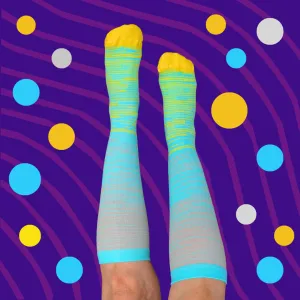 Classic Blue Yellow Grey Compression Socks