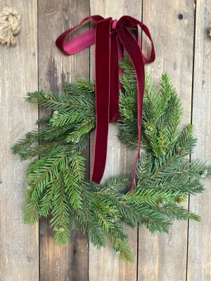 Classic Evergreen Christmas Window Wreath