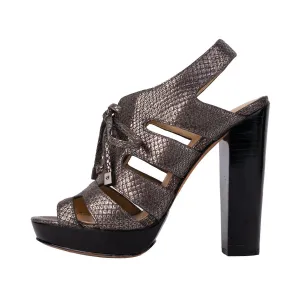 Coach Platform Shoes Fabric Brown Colour For Women