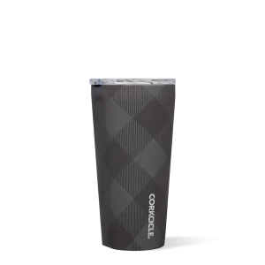 Corkcicle 16 oz Tumbler-Buffalo Plaid Grey