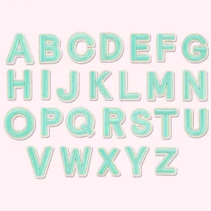 Cotton Candy Rolled Embroidery Letter Patch