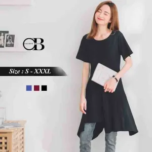 COTTON IRREGULAR HEM DRESS