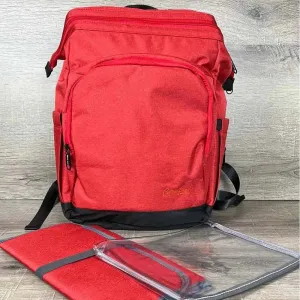 Cotton Road Nappy Bag - Backpack - Deep Red