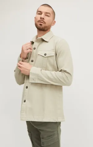 Cotton Shirt Jacket - Beige