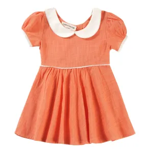 Cotton Tangarine Dress For Baby Girls | Pink