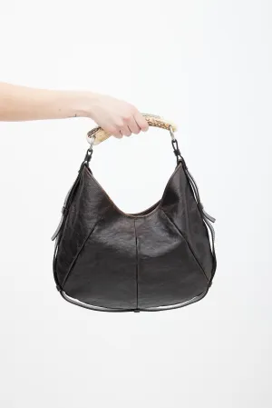 Dark Brown Mombasa Horn Tote Bag