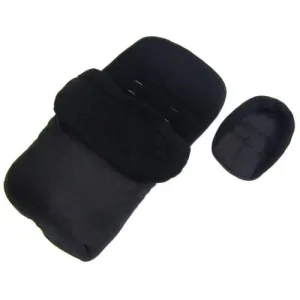 Deluxe 2in1 Universal Black Footmuff & Headhugger To Fit Joie Brisk Stroller