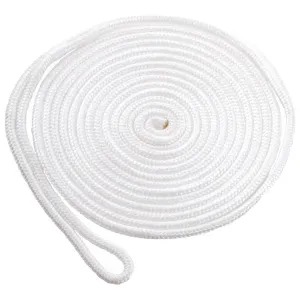 Dock Line with eye-1/2" x 25' White