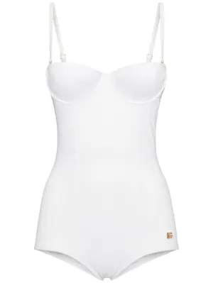 Dolce&amp;Gabbana   Jersey balconette one-piece swimsuit 