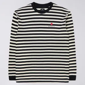 Edwin Basic Stripe LS T-Shirt - Black