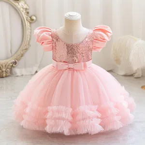 Elegant Bow Tulle Dress