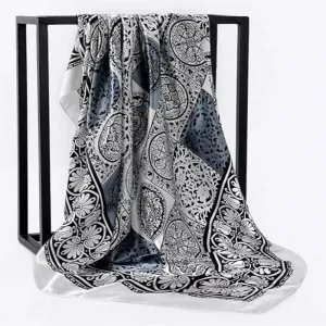 Elegant Floral Pattern Silk Scarf Collection