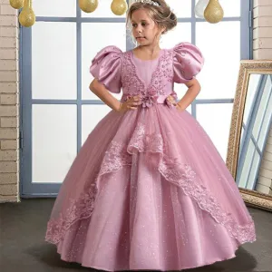 Elegant Puff Sleeve Gown