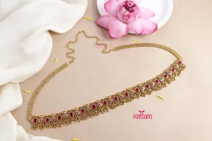 Elegant Stone Floral Hipchain