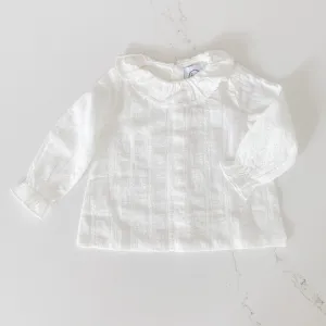 Embroidered Cotton Top - White