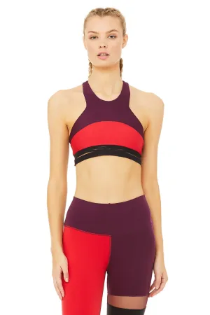 Endear Bra - Black Plum/Scarlet/Black