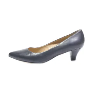 Eram Kitten Heels Leather Black Colour For Women