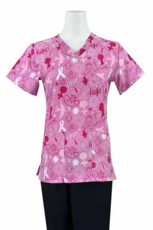Essentials Women's Breast Cancer Awareness Print Top | BC Survivor