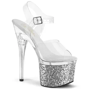 ESTEEM-708LG Clear/Clear-Silver Glitter