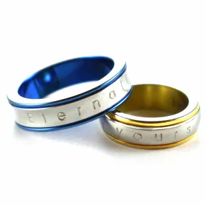 Eternality yours stainless steel couple ring