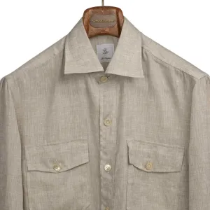 Exclusive Work Shirt in beige linen