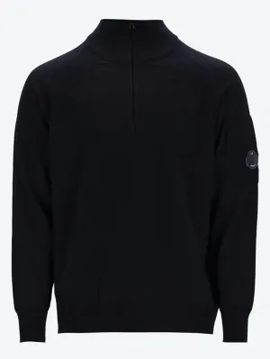 Extra fine Merino wool half zipped sweater