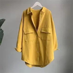Fall Long Sleeve Oversized Shirt