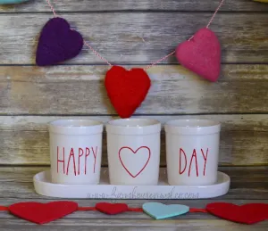 Farmhouse Valentine's Day Planter Decals