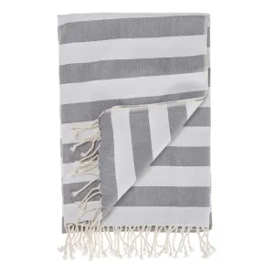 Filiz Hammam Towel [Grey/White]