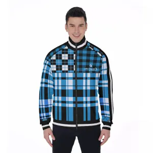 FLEXIN PLAID TRQSE Men's Stand Collar Jacket