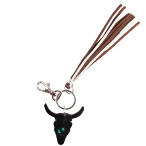 Fort Worth Long Horn Tassel Key Ring