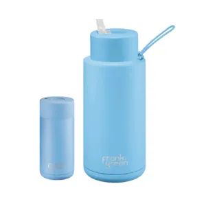 Frank Green The Essentials Gift Set Sky Blue 355ml/1L