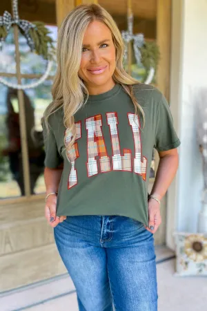 Franny Fall Plaid Short Sleeve Graphic Tee [S~2x] *FINAL SALE*