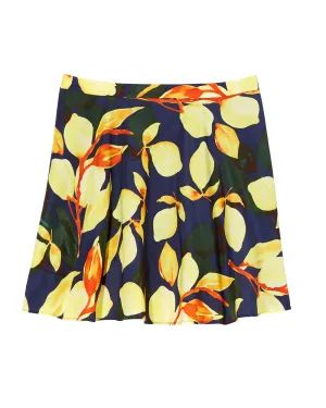 Geneva A-Line Skirt | Navy / Yellow