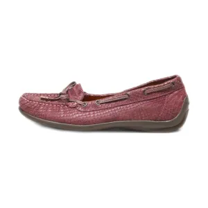 Geox Respira Loafers Leather Maroon Colour For Women