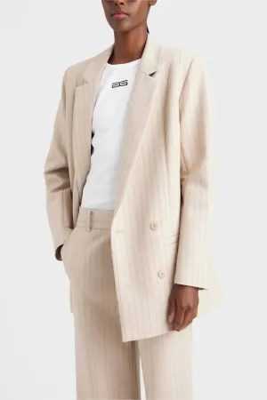 Gestuz - Joelle Pinstripe Blazer Sand