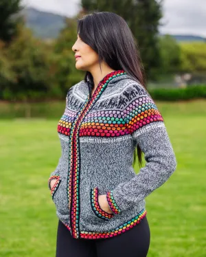 Grey Traditional Alpaca Sweater