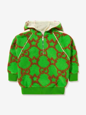 Gucci Boys Wool GG And Star Jacquard Hoodie