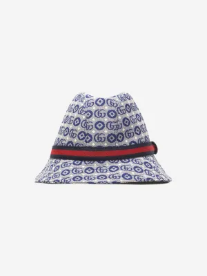 Gucci Kids Monogram Fedora in Blue