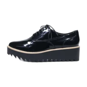 H&M Platform Lace Ups Leather Black Colour For Women